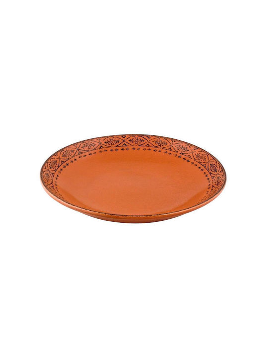 Oriana Ferelli Πιάτο Βαθύ από Πορσελάνη Πορτοκαλί με Διάμετρο 23cm