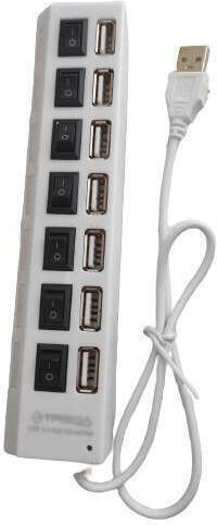 Treqa Hub 7 Θυρών USB 3.0 με σύνδεση USB-A Λευκό