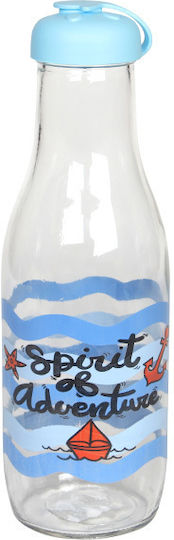 TnS Spirit Flasche Wasser Glas mit Schraubverschluss Transparent 1000ml