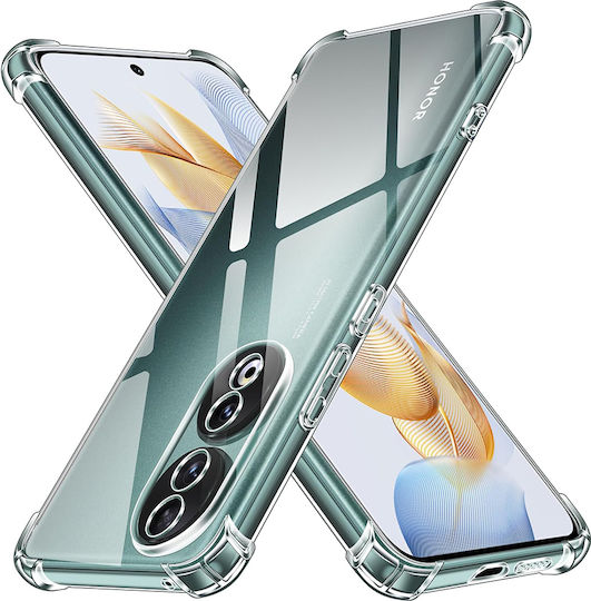 Techsuit Shockproof Clear Back Cover Silicone with Strap Transparent (Realme C53)