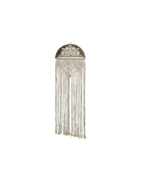 Inart Macrame Hanging Wall Decor Made of Fabric 80x2x29cm