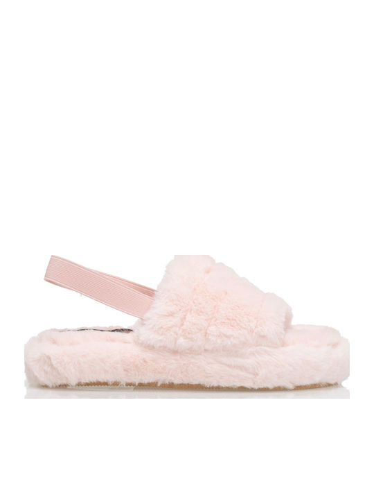 Tsoukalas Winter Damen Hausschuhe mit Fell Rosa