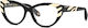 Roberto Cavalli Women's Acetate Cat Eye Prescription Eyeglass Frame Black VRC024V 700Y