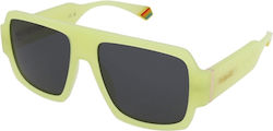 Polaroid Sunglasses Κίτρινα with Acetate Frame & Gray Lens