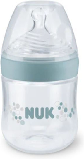 Nuk Glass Baby Bottle Nature Sense Anti-colic with Silicone Teat for 0-6 Months Green Mint 120ml
