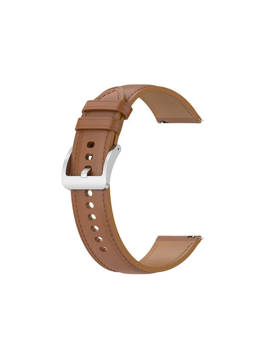Techsuit Armband Leder Braun (Huawei Watch GT 2, GT 2 Pro, GT 3 Pro, Ultimate; Xiaomi Watch S1)