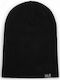 Beanie Unisex Σκούφος με Rib Πλέξη σε Μαύρο χρώμα