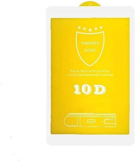 0.3mm Vollkleber Vollflächig gehärtetes Glas (Samsung Galaxy T830/T835 Tab S4 10.5) Weiß