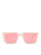 Kyme Damen Sonnenbrille mit Weiß Kunststoff Gestell und Rosa Linse COZY 6