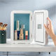 XO Mini Ψυγείο Καλλυντικών 8 Λίτρων 55W με Καθρέπτη Μακιγιάζ 20cm 220V - 12V Λευκό