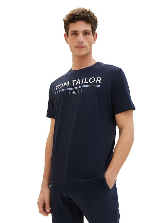 Tom Tailor Ανδρική Μπλούζα Κοντομάνικη μπλε