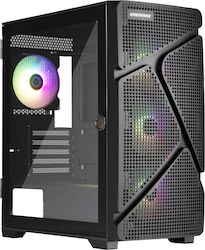 Enermax MarbleShell MS21 RGB Gaming Midi Tower Κουτί Υπολογιστή με Πλαϊνό Παράθυρο Μαύρο