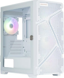 Enermax MarbleShell MS21 RGB Gaming Midi Tower Κουτί Υπολογιστή με Πλαϊνό Παράθυρο Λευκό