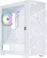 Enermax MarbleShell MS31 RGB Gaming Midi Tower Κουτί Υπολογιστή με Πλαϊνό Παράθυρο Λευκό