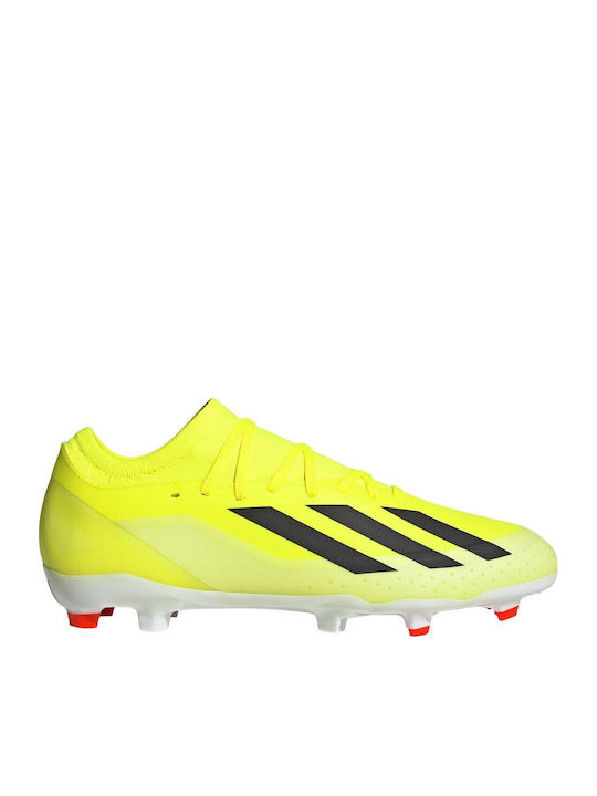 adidas X Crazyfast League Football Shoes with Cleats Team Solar Yellow 2 / Core Black / Ftwr White