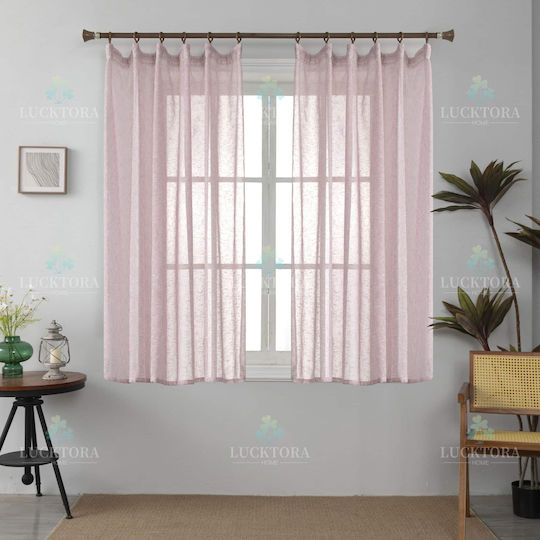 Bazaar247 Fenster Vorhang mit Bleistiftfalten Rosa 200x150cm