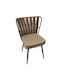 Kusakli Dining Room Velvet Chair Ochre 50x55x88cm
