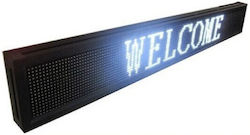 Κυλιόμενη Πινακίδα LED Μονής Όψης 130x20cm Λευκό Κυλιόμενη Πινακίδα LED Μονής Όψης 130x20cm Λευκό