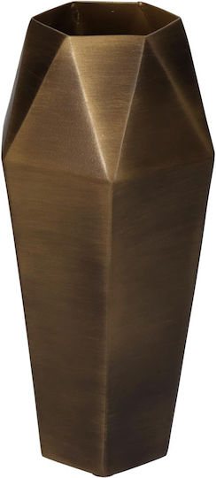 ArteLibre Διακοσμητικό Βάζο Metallisch Gold 11x11x25.5cm 1Stück