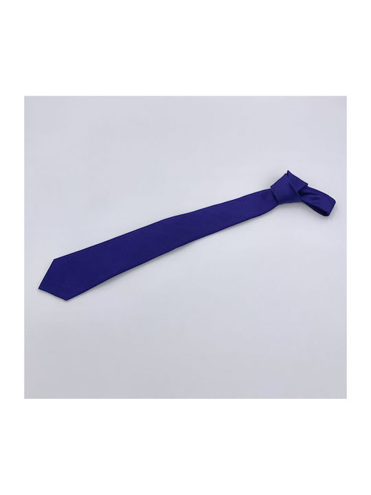 Berto Lucci Men's Tie Monochrome in Blue Color