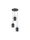 Ravenna Vertical 3 Pendant Light Three-Light Black