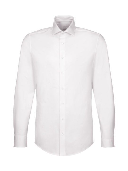 Seidensticker Men's Shirt Long Sleeve Cotton White