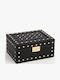ForHome Κουτί Κοσμημάτων Υφασμάτινο Μαύρη 20x15x9cm