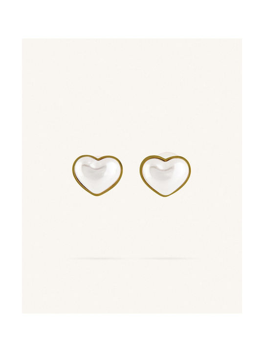 StanStefan Earrings made of Steel Gold Plated with Pearls