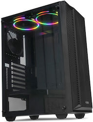 iBox Cetus 906 Gaming Midi Tower Κουτί Υπολογιστή με Πλαϊνό Παράθυρο Μαύρο