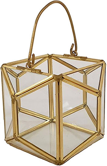 Decostar Φαναράκι Γυάλινο Διάφανο 12x12x9εκ.