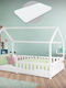 Kinderbett Montessori Einzelhöhe Matratze 16cm für Matratze 90x200cm