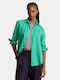 Ralph Lauren Women's Linen Long Sleeve Shirt Green.