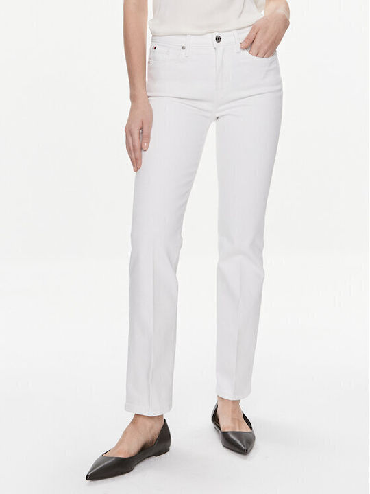 MADDIE Γυναικείο Jean Παντελόνι σε Bootcut Εφαρμογή Λευκό