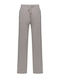 Pinko Women's High-waisted Fabric Trousers with Elastic Gray