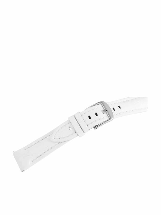 New Era Δερμάτινο Λουράκι Λευκό 24mm