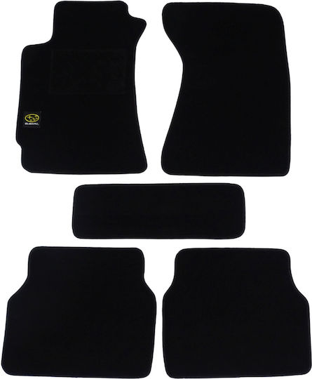 Autopataki Set Covorașe Față și Spate 5buc din Covor pentru Subaru Padurar 2002-2008 Negre