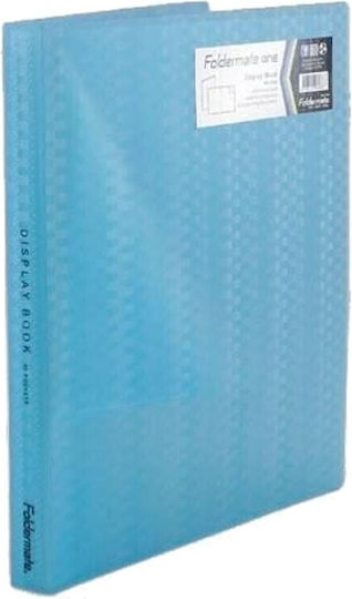 Foldermate Clipboard Flexible with 10 plastic sleeves Slides for Paper A4 Light Blue 1pcs