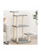 vidaXL Scratching Cats Scratching Post Cat Trees Gray 5 levels 57x61x98.5cm