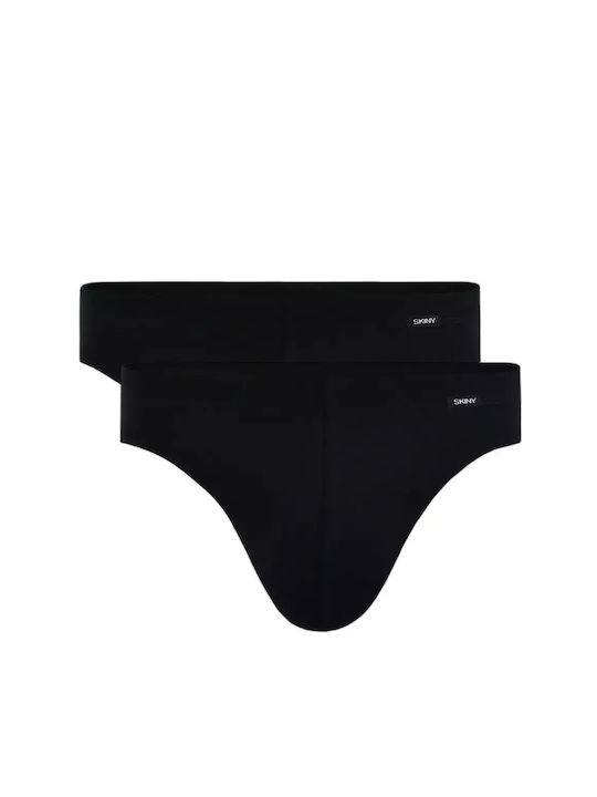 Skiny Herren Slips Black 2Packung