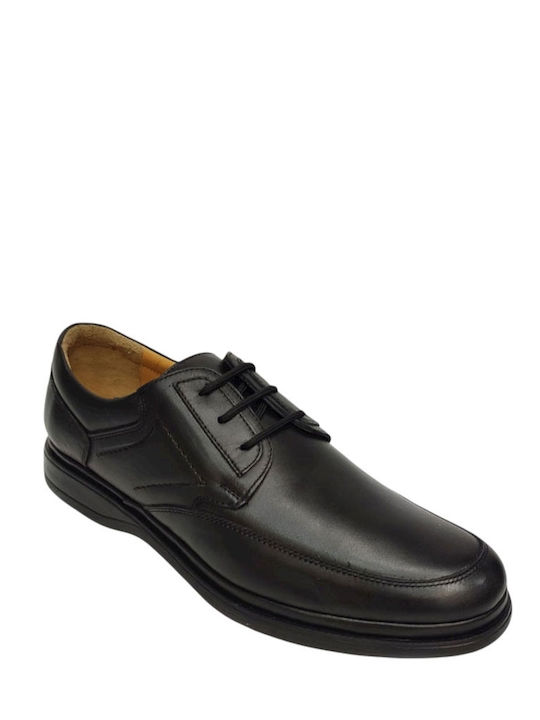 Torino Shoes Leder Herren Freizeitschuhe Anatomisch Schwarz