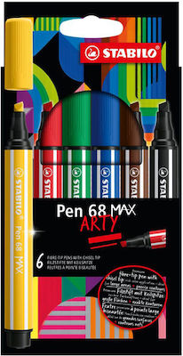 Stabilo Arty Pen 68 Μαρκαδόροι 6τμχ