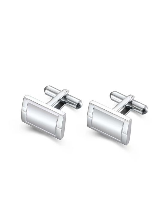 Oxzen Cufflinks of Steel Silver