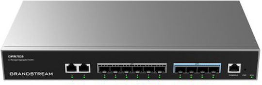 Grandstream GWN7830 Managed L3 Switch με 2 Θύρες Gigabit (1Gbps) Ethernet και 6 SFP Θύρες