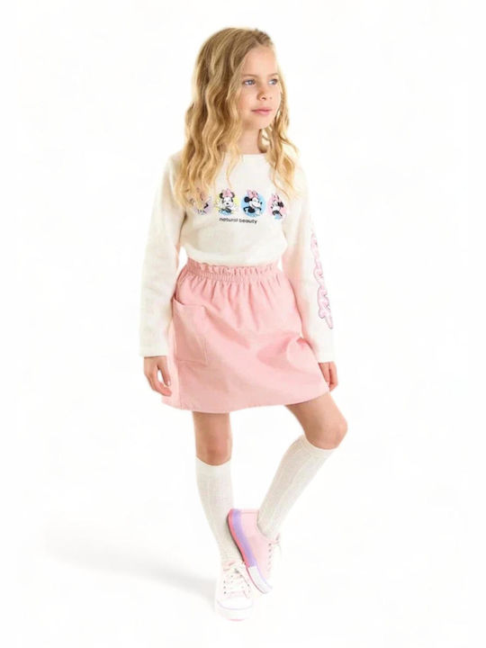 Cimpa Kids Clothing Set with Skirt with Skirt 2pcs ecru