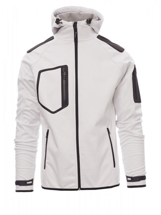 Payper Extreme Μπουφάν Εργασίας Softshell με Επένδυση Fleece και με Κουκούλα Λευκό