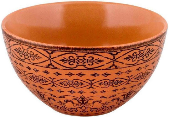 Max Home Servierschüssel Rund Keramik Orange mit Durchmesser 13cm