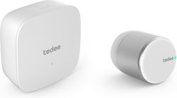 Tedee Electronic Lock Smart Lock Pro Silver & WiFi Bridge in color Gray with Connectivity Wi-Fi