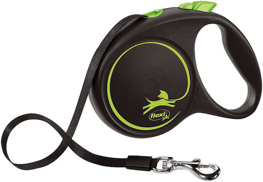 Flexi Foldable Dog Leash/Lead Strap in Black color 5m up to 25kg