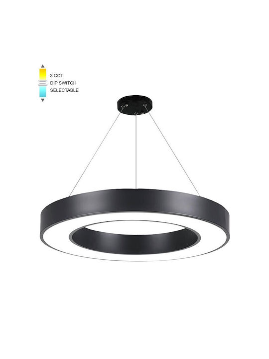 Vito Pendant Light Black LED with Warm White Light 50x70cm