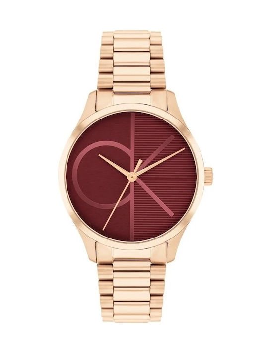 Calvin Klein Iconic Watch with Pink Gold Metal Bracelet